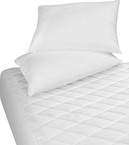 Utopia Bedding - Protector de colchón Acolchado - Microfibra - Transpirable - Funda para colchon estira hasta 38 cm de Profundidad - 135 x 190 cm, Cama 135