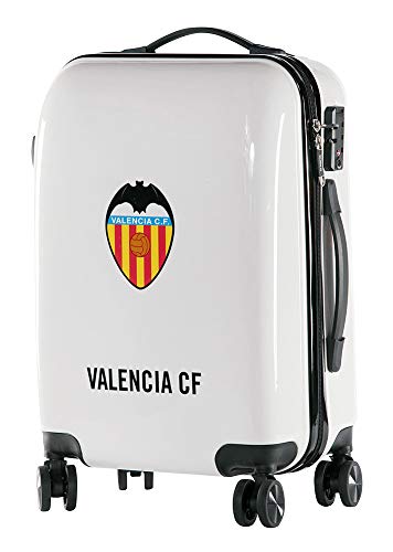 Valencia Club de Fútbol Maleta Equipaje de Mano - Producto Oficial del Equipo, Rígida y con Sistema de Cierre de Seguridad TSA