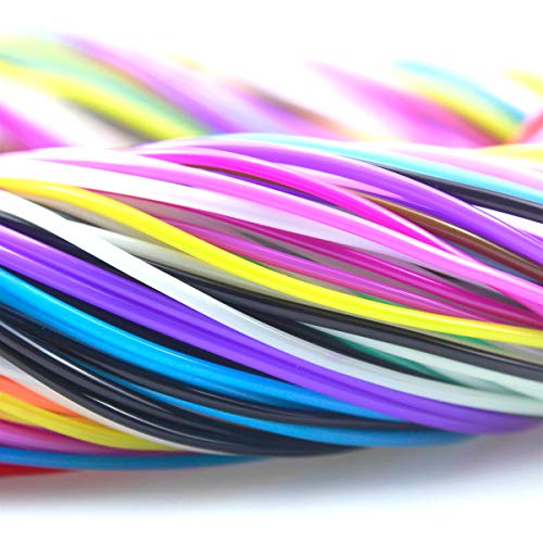 Vascinate 200 PCS hilo Plastico, Cuerda, Cordón Plástico, Bastelset para para la Pulsera DIY, Joyería, 20 Colores