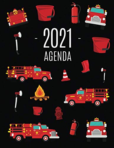 Vehículo de Bomberos Agenda 2021: Planificador Semanal | 52 Semanas Enero a Diciembre 2021