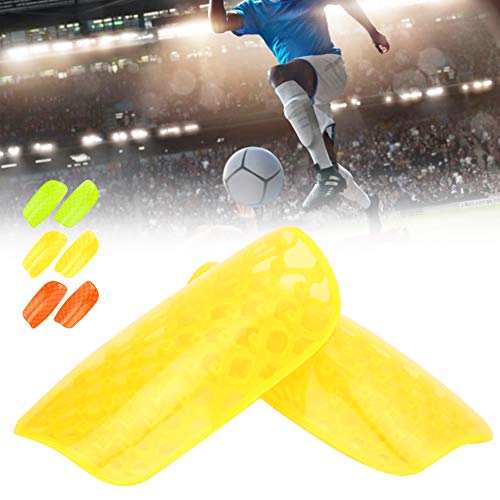 VGEBY Espinilleras Espuma de Boxeo Almohadilla Protectora de plástico para Adultos Fútbol Fútbol Fitness Kickboxing Sparring Protección de piernas(Naranja)