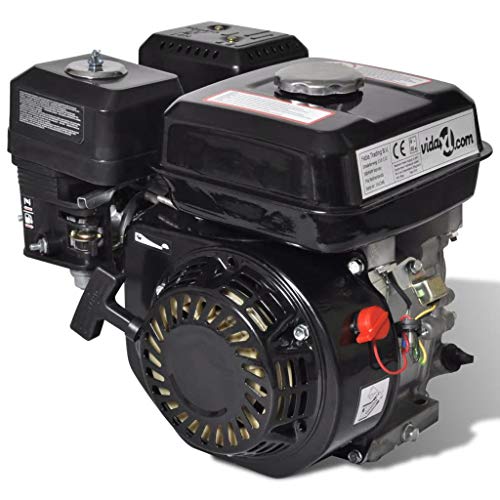 vidaXL Motor de Gasolina Negro 6,5HP 4,8kW Recambio Coche Herramienta Vehículo