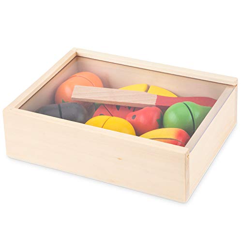 Viga-10581 Viga – corte caja de fruta comida, color surtido (New Classic Toys 10581)