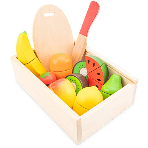 Viga-10581 Viga – corte caja de fruta comida, color surtido (New Classic Toys 10581)