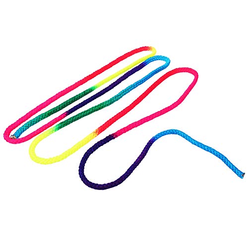 Vikye Cuerda Deportiva de Gimnasia, Cuerda de Nailon de Color arcoíris para Gimnasia rítmica, Cuerda de Entrenamiento, Cuerda de Ejercicio, Cuerda de Entrenamiento artístico