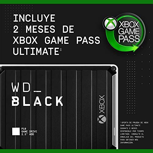 WD_BLACK P10 Game Drive de 4 TB para llevar tu colección de juegos de PC o consola allí donde vayas