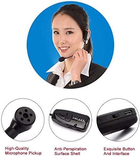 XIAOKOA 2.4G micrófono inalámbrico, la transmisión inalámbrica estable 40m,auriculares y de mano 2 en 1,para el amplificador de voz, altavoces