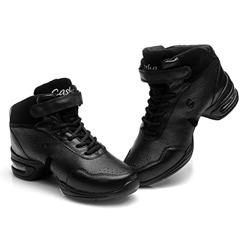 YKXLM Hombres&Mujeres Danza-zapatillas de deporte Zapatos de baile Calzado de Danza/Modernos de la danza del jazz,ESA-B51A,Negro,EU 40
