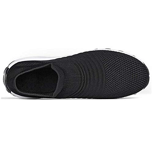 Zapatillas Deportivas de Mujer Zapatos Running Fitness Gym Outdoor Sneaker Casual Mesh Transpirable Comodas Calzado Negro-Blanca Talla 39