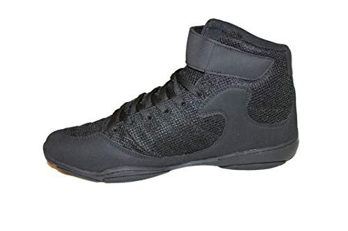 Zapatos de Boxeo Negros Cuero/Tejido de Malla - 38