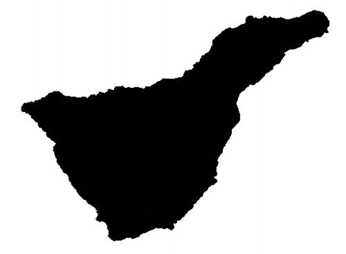 2 adhesivos de vinilo para el coche o la moto " Tenerife " Isla española, Sticker / Pegatina sin fondo (ca. 11 x 9 cm) (negro)