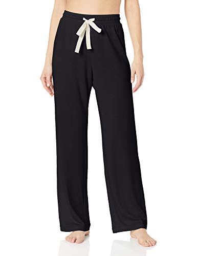 Amazon Essentials – Pantalones ligeros de tejido de rizo para mujer, Negro, US XL (EU 2XL)