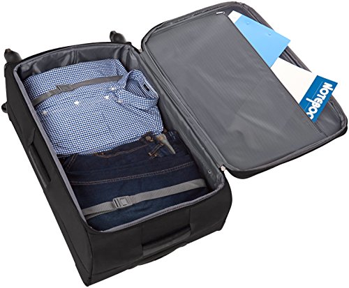 AmazonBasics Juego de maletas blandas giratorias, (53cm, 64cm, 74cm), Negro