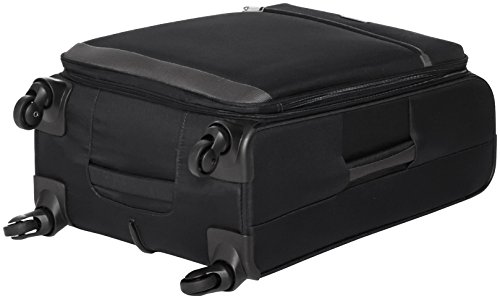 AmazonBasics Juego de maletas blandas giratorias, (53cm, 64cm, 74cm), Negro