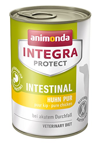 animonda Integra Protect Intestinal para perros, comida dietética para perros, comida húmeda para casos de diarrea o vómitos, puro pollo, 6 x 400 g