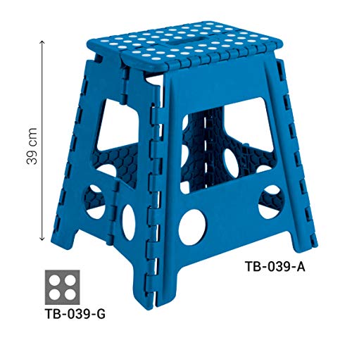 Arregui TB-039-A Taburete Plegable Multiuso, 39 cm de altura, azul, 39 x 29 x 22 cm