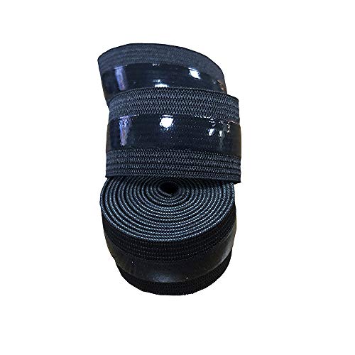 Banda elástica de silicona antideslizante y cinta elástica de silicona para accesorio de ropa, 5 yardas por rollo (2,5 cm)