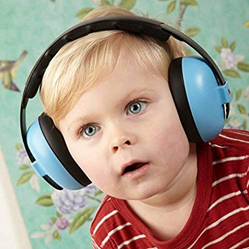 BANZ BABY EAR DEFENDERS, Protector acustico con almohadillas para bebés a partir de 3 años (Azul)