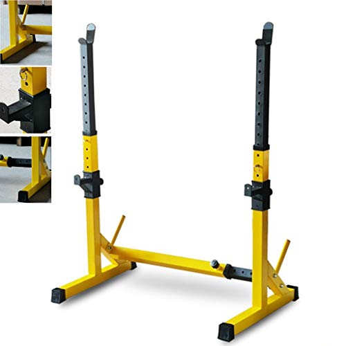 Barbell Stand Ajustable En Rack con Barra Jaula De Sentadillas Home Fitness Equipment Equipo De Entrenamiento del Peso Altura Ajustable (Color : Orange, Size : (83-119) x56x(81x131) cm)