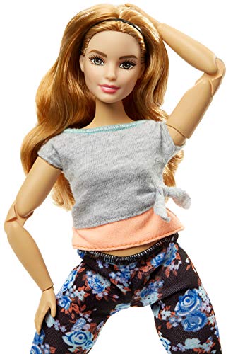Barbie Muñeca Fashionista movimiento sin límite, curvy, regalo para niñas y niños 3-9 años (Mattel FTG84)