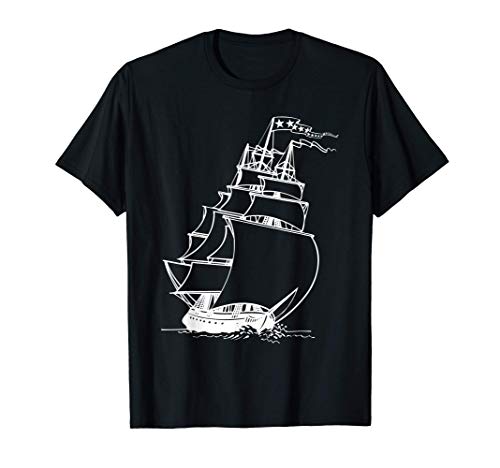 Barco de vela tradicional - Barco de vela, Dibujo, Barco Camiseta