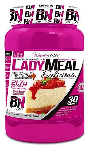 Beverly Nutrition Lady Meal Delicious Proteína Concentrada Mujer Sabor Tarta de Queso Fresa - 1000 gr