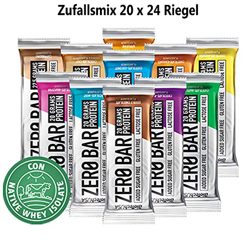 Biotech USA Zero Bar Mix-Box - Caja de barritas proteicas, varios sabores - 20 Unidades de 50 g