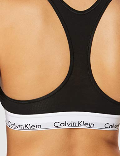 Calvin Klein Modern Cotton-Bralette Sujetador, Negro (Black 001), M para Mujer