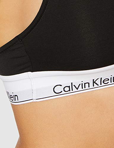 Calvin Klein Modern Cotton-Bralette Sujetador, Negro (Black 001), M para Mujer