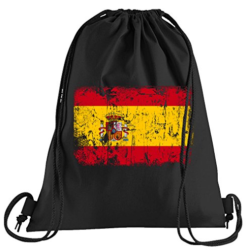 Camiseta de People España con la bandera de España, bolsa estampada – una bonita bolsa de deporte con cordones