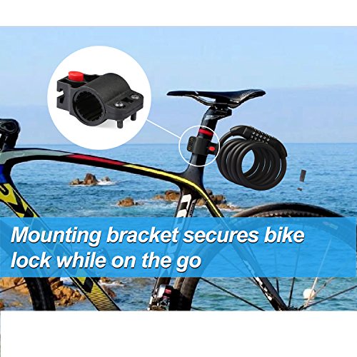 Candado de Bicicleta BIGO Seguridad Candado de Cable Mejor Combinación con Flexible montaje Cable de Bloqueo antirrobo alta seguridad para la bicicleta al Aire Libre 180cm X12mm