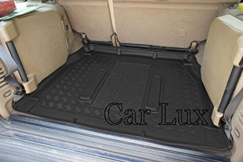 Car Lux AR01917 - Alfombra Cubeta Protector cubre maletero a medida con antideslizante para Discovery II de 7 Plazas