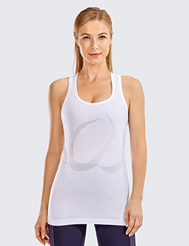 CRZ YOGA - Camiseta Espalda Nadadora Deportiva Mujer sin Mangas Blanco 42