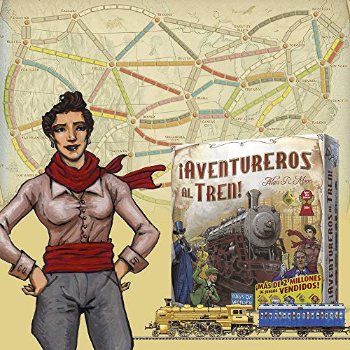 Days of Wonder- Aventureros Español-¡Sube al Tren de la Aventura, Multicolor, Talla Única (DW7281)