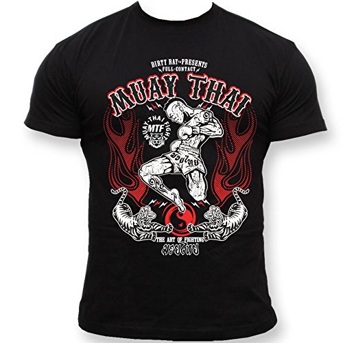 Dirty Ray Artes Marciales MMA Muay Thai Camiseta Hombre T-Shirt K9C (M)