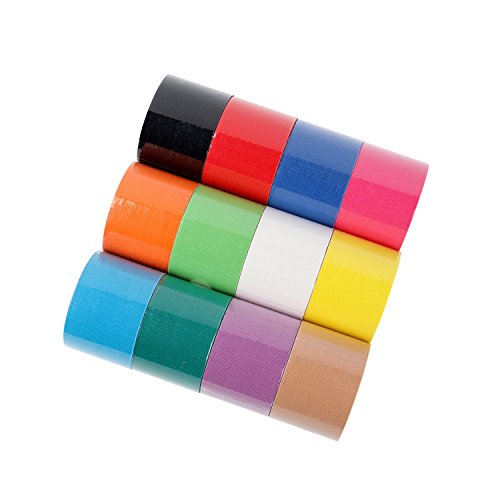 FITOP Cinta Kinesiologia 12 Rollos Sport Tape en colores de arcoíris mezclados