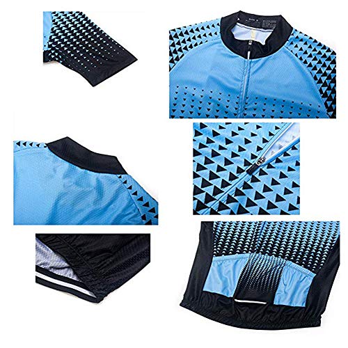 Fitsund - Conjunto de maillot de ciclismo para hombre, transpirable, talla L, color negro