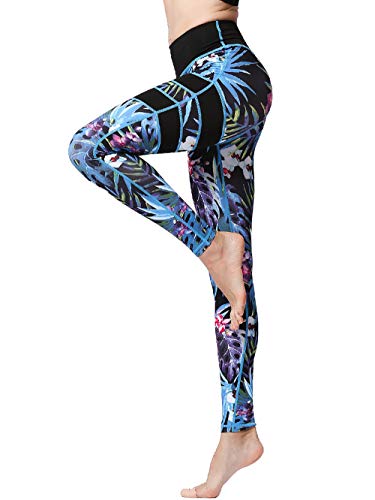 FLYILY Cintura Alta Elásticos Pantalones de Yoga Para Mujer Leggings para Correr Entrenamiento Fitness