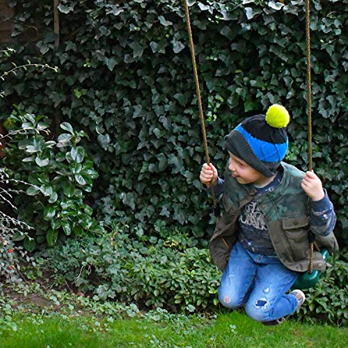 Garden Games Columpio Infantil de Plástico para Exterior, para Niños - Altura Ajustable (Verde)