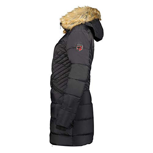 Geographical Norway Abby - Parka con capucha para mujer Negro L