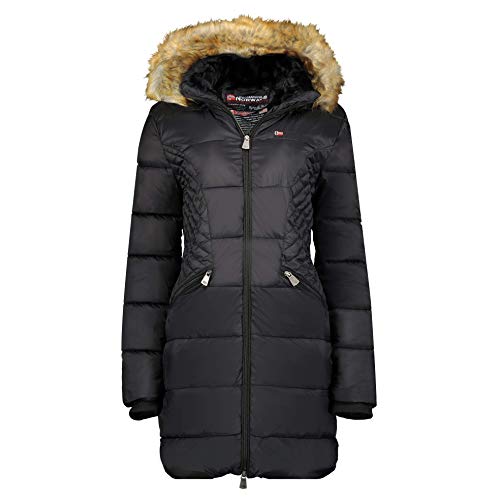 Geographical Norway Abby - Parka con capucha para mujer Negro L