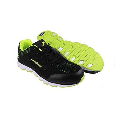Goodyear Workwear GYSHU1571 - Zapatillas de Seguridad para Hombre (Metal, sin Compuesto), 8 UK, Negro/Verde, 1