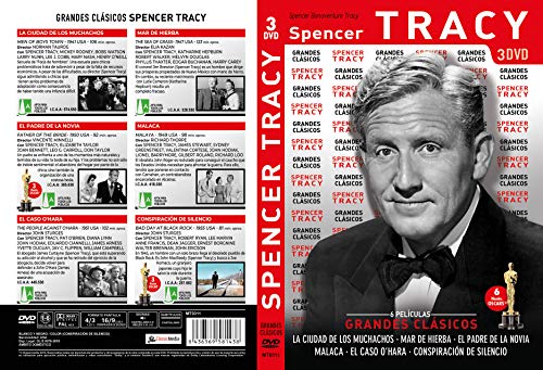 Grandes Clásicos Spencer Tracy: (La ciudad de los muchachos  / Mar de hierba / El padre de la novia / Malaca / El caso O'Hara / Conspiración de silencio) [DVD]