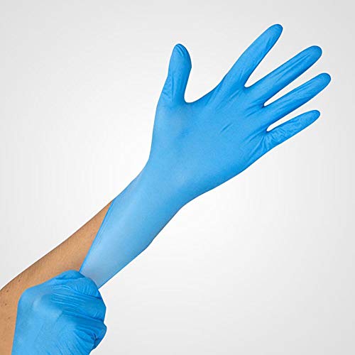 Guantes Desechables de Nitrilo Azul Sin polvo, Stock Disponible, Envío Rápido, Caja de 100 guantes. Color Azul talla S