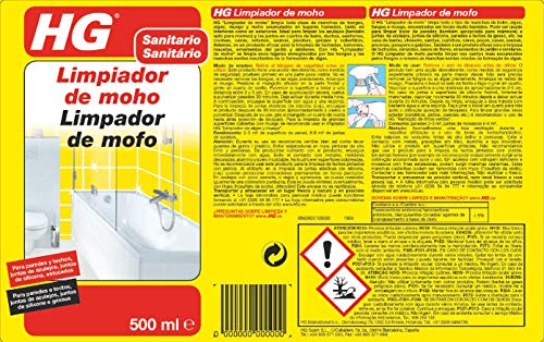 HG Limpiador de moho 500 ml – Espray destructor de moho muy eficaz