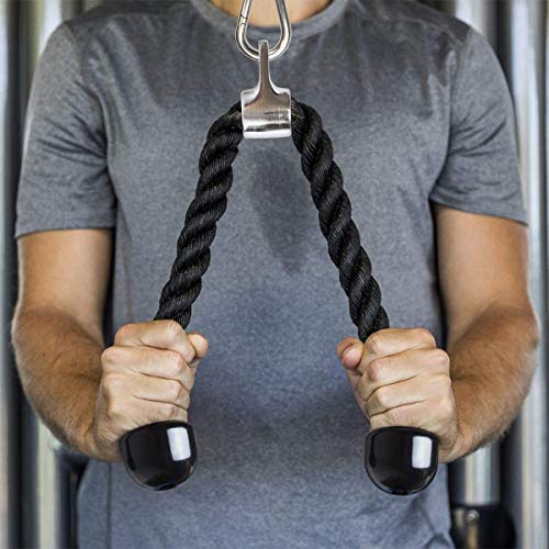 HHJ Cuerda Tríceps - Cuerda para Entrenamiento Trabajos Pesados Cuerda Biceps Cable de Fijación Nylon Triceps Cuerda Polea Desplegable Manijas Antideslizantes para Fitness Body Building Uso Doméstico