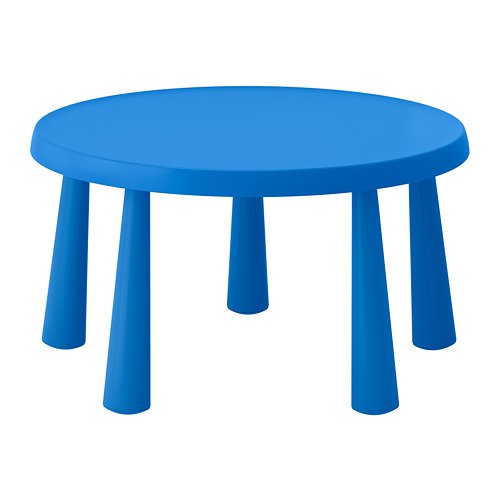 Ikea Mammut 903.651.80 - Mesa infantil para interiores y exteriores, color azul