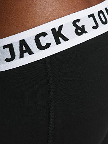 JACK & JONES SENSE TRUNKS 3-PACK Bóxer, Negro, Medium (Pack de 3) para Hombre