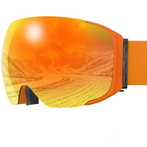 JINGGEGE Jengijo Gafas De Esquí Magnético Capas Doble Magnéticas Anti-Niebla Big Ski Mask Glasses Hombres Mujeres Deporte Al Aire Libre UV400 Protección Skiing Gafas (Color : Magnetic Ski Goggles)