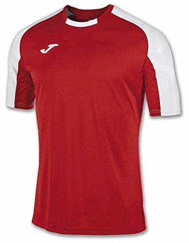 Joma Camiseta Essential M/C Rosso-Bianco Fashion Camiseta para Hombre, 101105_602_6XS-5XS, Rojo-Blanco, 6XS-5XS